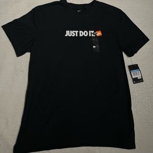 Nike Tee Shirt Just Do It Size M Black Mens Casual T-shirt